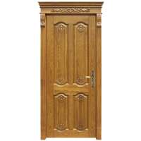 Luxury Carving Solid Wood House Front Main Safety Entrance Single Door Design