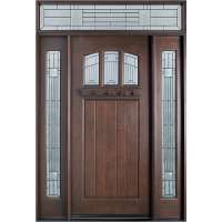 American Residential House Exterior Front Main Entrance Solid Wooden Door Designs