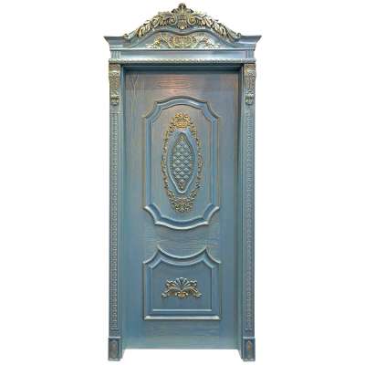 Prettywood Luxury Handcraft Oak Solid Wood Indian Front Main Door Carving Designs