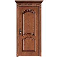 Cheap Price Apartment Interior Room Solid Wooden Single Main Door Design